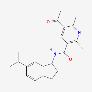 5-acetyl-2,6-dimethyl-N-(6-propan-2-yl-2,3-dihydro-1H-inden-1-yl)pyridine-3-carboxamide