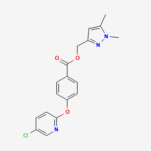 (1,5-Dimethylpyrazol-3-yl)methyl 4-(5-chloropyridin-2-yl)oxybenzoate