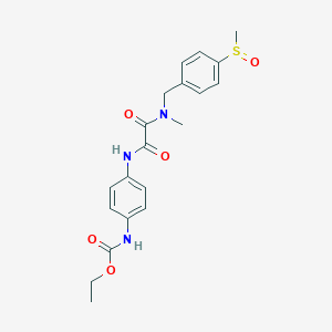 ethyl N-[4-[[2-[methyl-[(4-methylsulfinylphenyl)methyl]amino]-2-oxoacetyl]amino]phenyl]carbamate