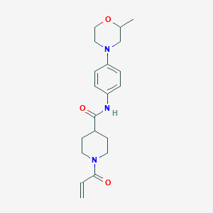 N-[4-(2-methylmorpholin-4-yl)phenyl]-1-(prop-2-enoyl)piperidine-4-carboxamide