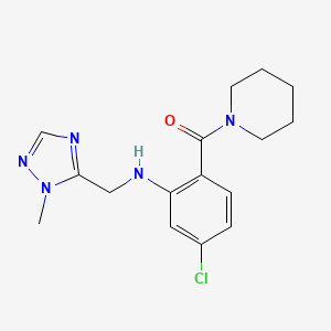 [4-Chloro-2-[(2-methyl-1,2,4-triazol-3-yl)methylamino]phenyl]-piperidin-1-ylmethanone