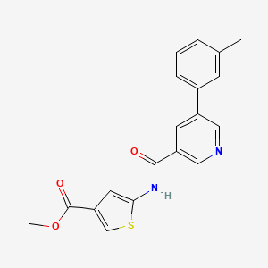 molecular formula C19H16N2O3S B7427749 Methyl 5-[[5-(3-methylphenyl)pyridine-3-carbonyl]amino]thiophene-3-carboxylate 