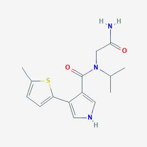 N-(2-amino-2-oxoethyl)-4-(5-methylthiophen-2-yl)-N-propan-2-yl-1H-pyrrole-3-carboxamide