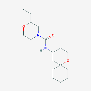 2-ethyl-N-(1-oxaspiro[5.5]undecan-4-yl)morpholine-4-carboxamide