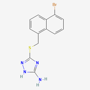 3-[(5-bromonaphthalen-1-yl)methylsulfanyl]-1H-1,2,4-triazol-5-amine