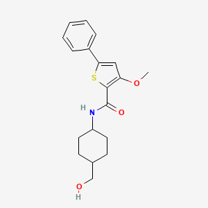 N-[4-(hydroxymethyl)cyclohexyl]-3-methoxy-5-phenylthiophene-2-carboxamide