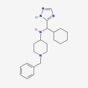 1-benzyl-N-[cyclohexyl(1H-1,2,4-triazol-5-yl)methyl]piperidin-4-amine