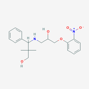 3-[[2-Hydroxy-3-(2-nitrophenoxy)propyl]amino]-2,2-dimethyl-3-phenylpropan-1-ol