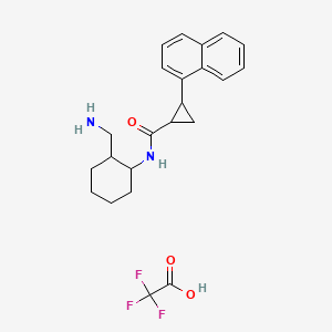 molecular formula C23H27F3N2O3 B7427860 N-[2-(aminomethyl)cyclohexyl]-2-naphthalen-1-ylcyclopropane-1-carboxamide;2,2,2-trifluoroacetic acid 