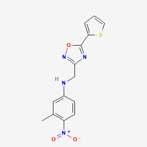 3-methyl-4-nitro-N-[(5-thiophen-2-yl-1,2,4-oxadiazol-3-yl)methyl]aniline