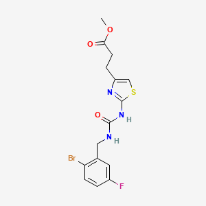 Methyl 3-[2-[(2-bromo-5-fluorophenyl)methylcarbamoylamino]-1,3-thiazol-4-yl]propanoate