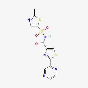 N-[(2-methyl-1,3-thiazol-5-yl)sulfonyl]-2-pyrazin-2-yl-1,3-thiazole-4-carboxamide