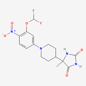 5-[1-[3-(Difluoromethoxy)-4-nitrophenyl]piperidin-4-yl]-5-methylimidazolidine-2,4-dione