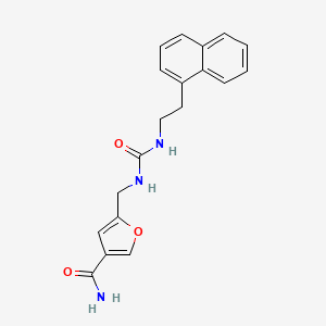 5-[(2-Naphthalen-1-ylethylcarbamoylamino)methyl]furan-3-carboxamide