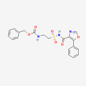 benzyl N-[2-[(5-phenyl-1,3-oxazole-4-carbonyl)sulfamoyl]ethyl]carbamate