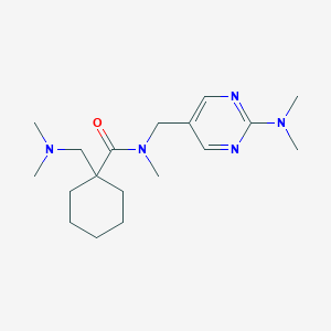 1-[(dimethylamino)methyl]-N-[[2-(dimethylamino)pyrimidin-5-yl]methyl]-N-methylcyclohexane-1-carboxamide