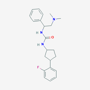 1-[2-(Dimethylamino)-1-phenylethyl]-3-[3-(2-fluorophenyl)cyclopentyl]urea