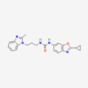 1-(2-Cyclopropyl-1,3-benzoxazol-6-yl)-3-[3-(2-methylbenzimidazol-1-yl)propyl]urea