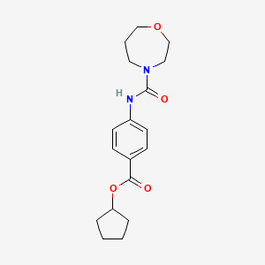 Cyclopentyl 4-(1,4-oxazepane-4-carbonylamino)benzoate