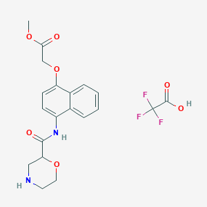 Methyl 2-[4-(morpholine-2-carbonylamino)naphthalen-1-yl]oxyacetate;2,2,2-trifluoroacetic acid