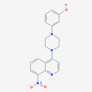 3-[4-(8-Nitroquinolin-4-yl)piperazin-1-yl]phenol