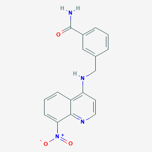 3-[[(8-Nitroquinolin-4-yl)amino]methyl]benzamide