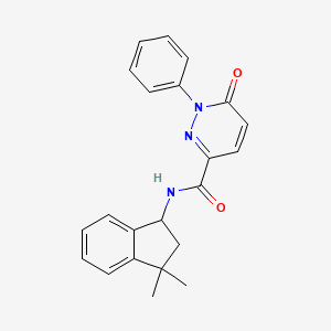 N-(3,3-dimethyl-1,2-dihydroinden-1-yl)-6-oxo-1-phenylpyridazine-3-carboxamide