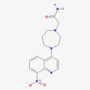 2-[4-(8-Nitroquinolin-4-yl)-1,4-diazepan-1-yl]acetamide