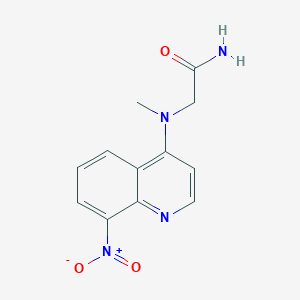 2-[Methyl-(8-nitroquinolin-4-yl)amino]acetamide