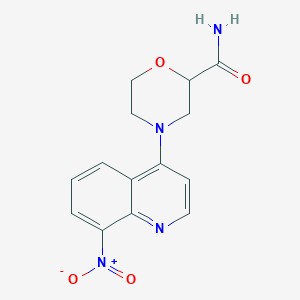 4-(8-Nitroquinolin-4-yl)morpholine-2-carboxamide