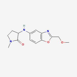 3-[[2-(Methoxymethyl)-1,3-benzoxazol-5-yl]amino]-1-methylpyrrolidin-2-one