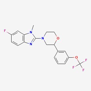 4-(6-Fluoro-1-methylbenzimidazol-2-yl)-2-[3-(trifluoromethoxy)phenyl]morpholine