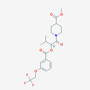 Methyl 1-[3-methyl-2-[3-(2,2,2-trifluoroethoxy)benzoyl]oxybutanoyl]piperidine-4-carboxylate