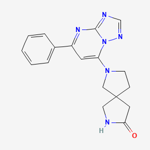 2-(5-Phenyl-[1,2,4]triazolo[1,5-a]pyrimidin-7-yl)-2,7-diazaspiro[4.4]nonan-8-one