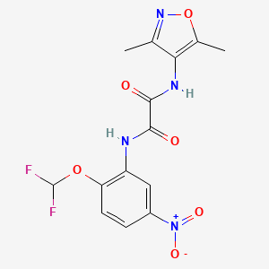 N-[2-(difluoromethoxy)-5-nitrophenyl]-N'-(3,5-dimethyl-1,2-oxazol-4-yl)oxamide