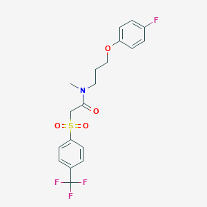 N-[3-(4-fluorophenoxy)propyl]-N-methyl-2-[4-(trifluoromethyl)phenyl]sulfonylacetamide