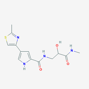 N-[2-hydroxy-3-(methylamino)-3-oxopropyl]-4-(2-methyl-1,3-thiazol-4-yl)-1H-pyrrole-2-carboxamide