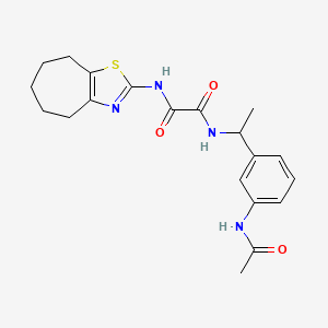 N'-[1-(3-acetamidophenyl)ethyl]-N-(5,6,7,8-tetrahydro-4H-cyclohepta[d][1,3]thiazol-2-yl)oxamide