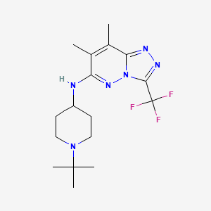 N-(1-tert-butylpiperidin-4-yl)-7,8-dimethyl-3-(trifluoromethyl)-[1,2,4]triazolo[4,3-b]pyridazin-6-amine