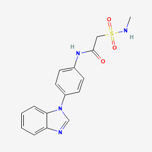 N-[4-(benzimidazol-1-yl)phenyl]-2-(methylsulfamoyl)acetamide