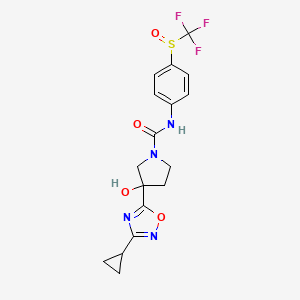 3-(3-cyclopropyl-1,2,4-oxadiazol-5-yl)-3-hydroxy-N-[4-(trifluoromethylsulfinyl)phenyl]pyrrolidine-1-carboxamide