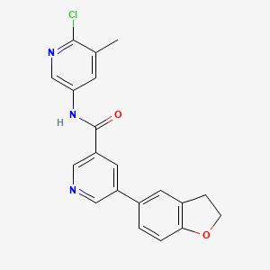 N-(6-chloro-5-methylpyridin-3-yl)-5-(2,3-dihydro-1-benzofuran-5-yl)pyridine-3-carboxamide