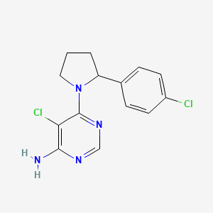 5-Chloro-6-[2-(4-chlorophenyl)pyrrolidin-1-yl]pyrimidin-4-amine