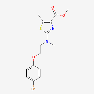 molecular formula C15H17BrN2O3S B7428232 Methyl 2-[2-(4-bromophenoxy)ethyl-methylamino]-5-methyl-1,3-thiazole-4-carboxylate 