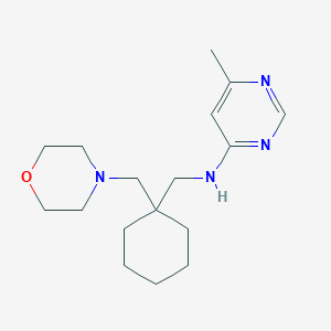 6-methyl-N-[[1-(morpholin-4-ylmethyl)cyclohexyl]methyl]pyrimidin-4-amine