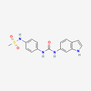 1-(1H-indol-6-yl)-3-[4-(methanesulfonamido)phenyl]urea