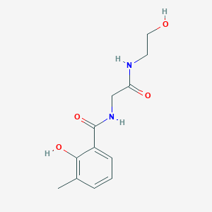 molecular formula C12H16N2O4 B7428243 2-hydroxy-N-[2-(2-hydroxyethylamino)-2-oxoethyl]-3-methylbenzamide 