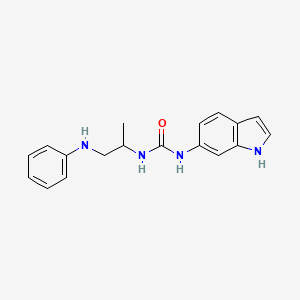 molecular formula C18H20N4O B7428266 1-(1-anilinopropan-2-yl)-3-(1H-indol-6-yl)urea 