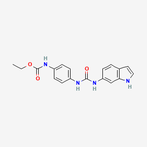 molecular formula C18H18N4O3 B7428278 ethyl N-[4-(1H-indol-6-ylcarbamoylamino)phenyl]carbamate 