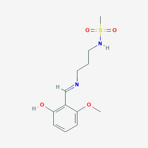 N-[3-[(2-hydroxy-6-methoxyphenyl)methylideneamino]propyl]methanesulfonamide